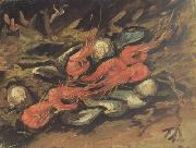 Vincent Van Gogh Still life wtih Mussels and Shrimps (nn04) oil painting artist